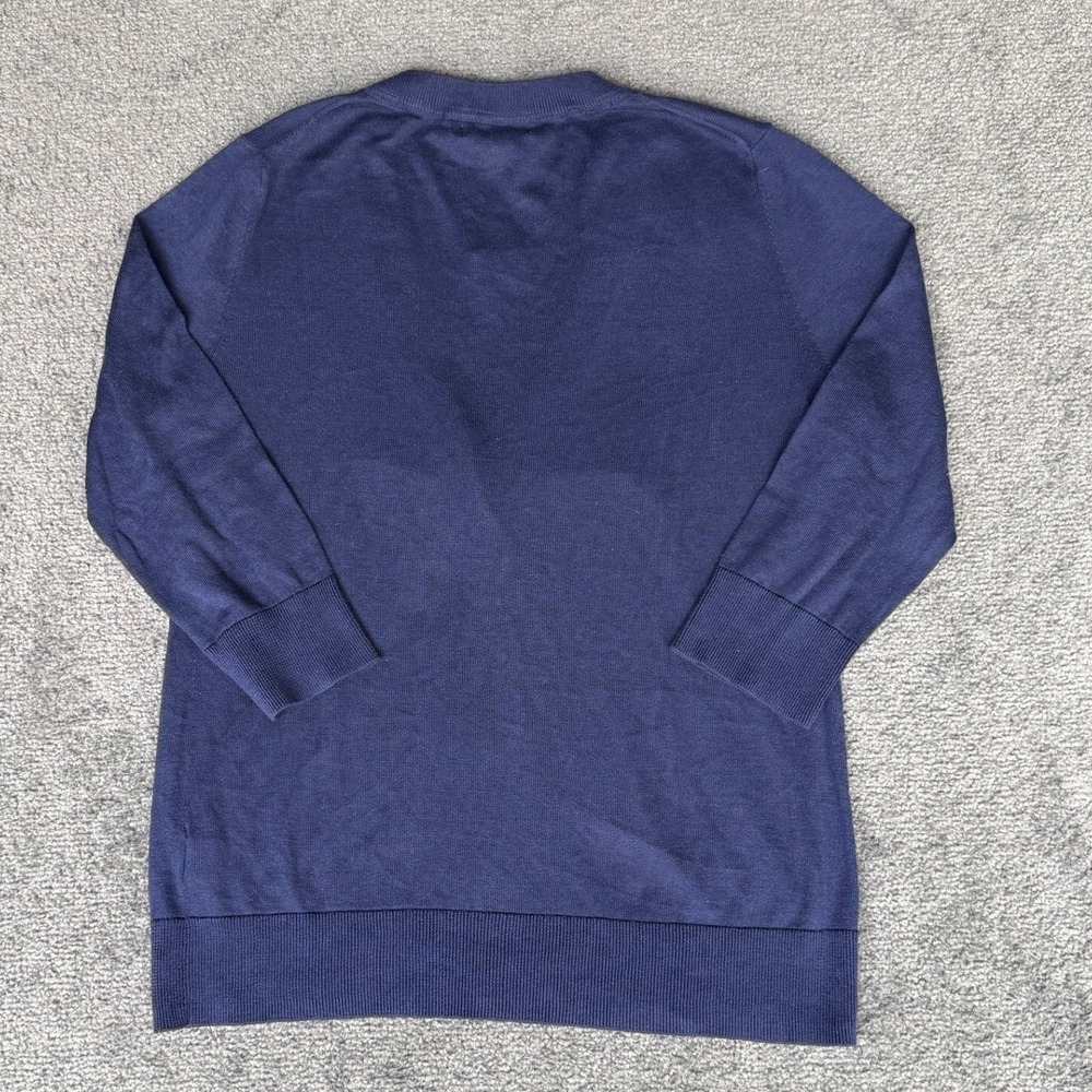 Gap Womens Navy Blue V-Neck Button Front 3/4 Sleeve Cotton Cardigan Sweater M - Picture 7 of 7